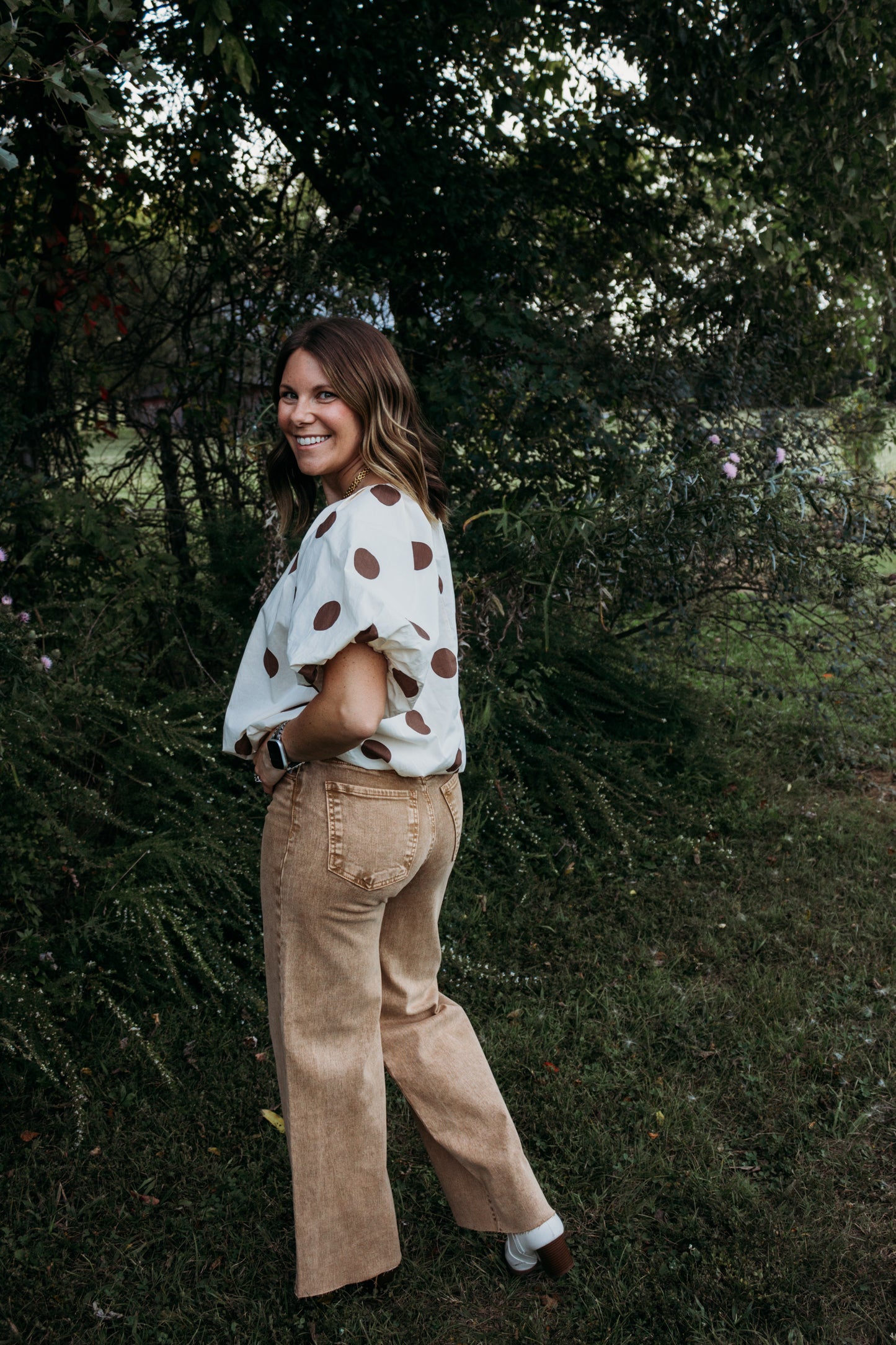 Polka Dot Blouse Plus