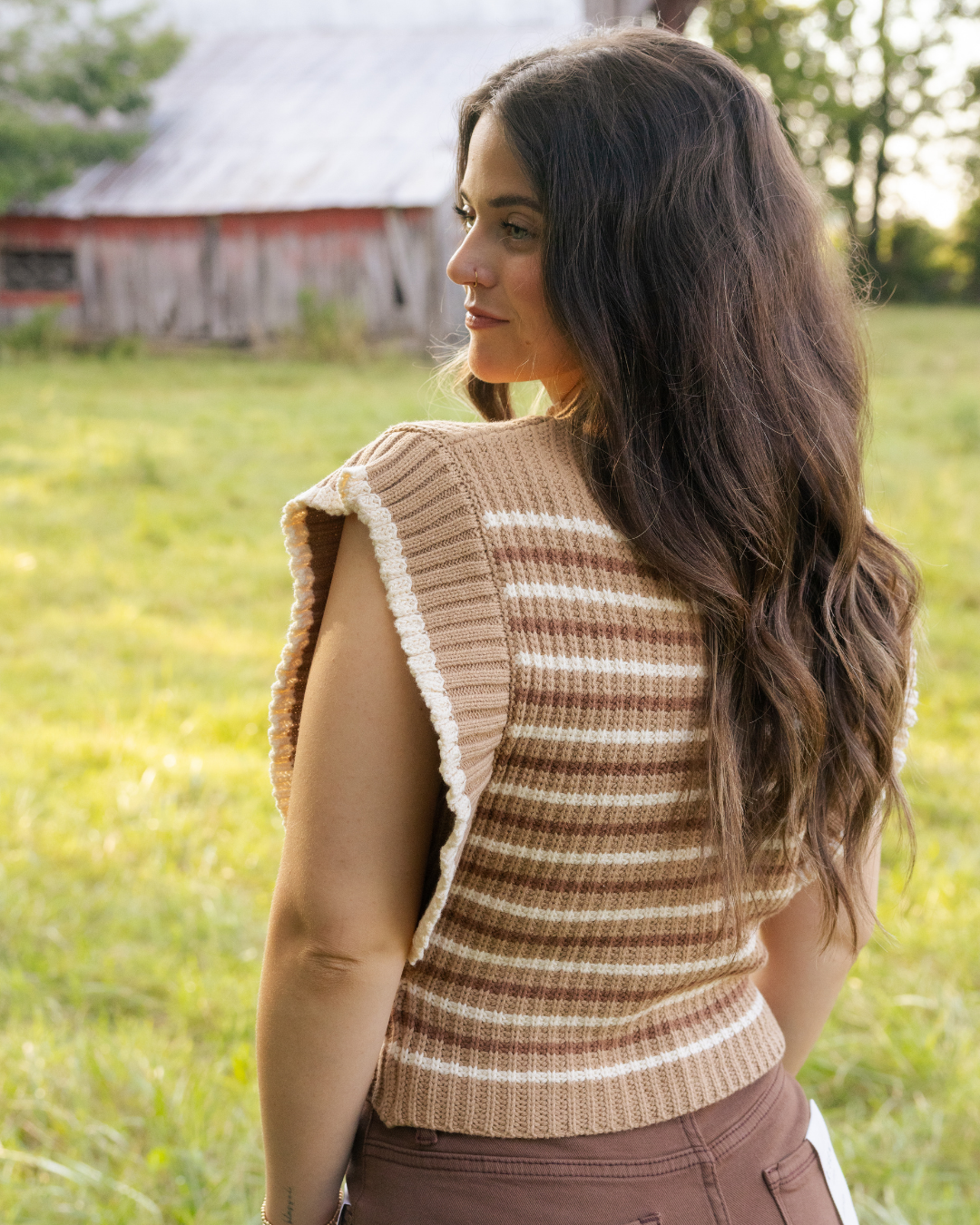 Piper Striped Sweater Vest