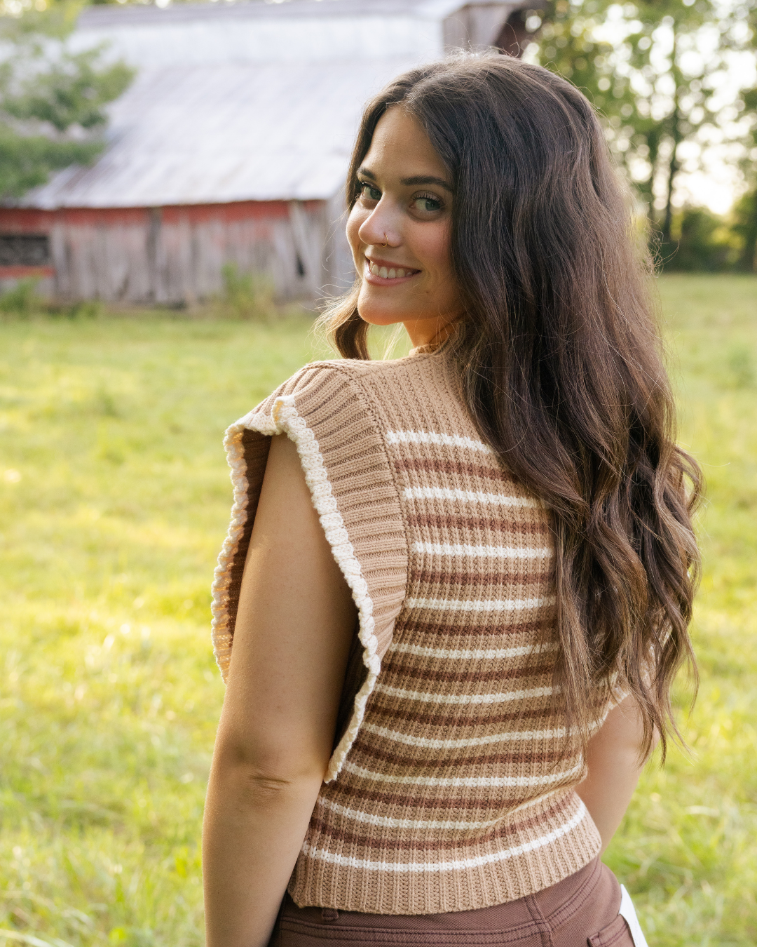Piper Striped Sweater Vest