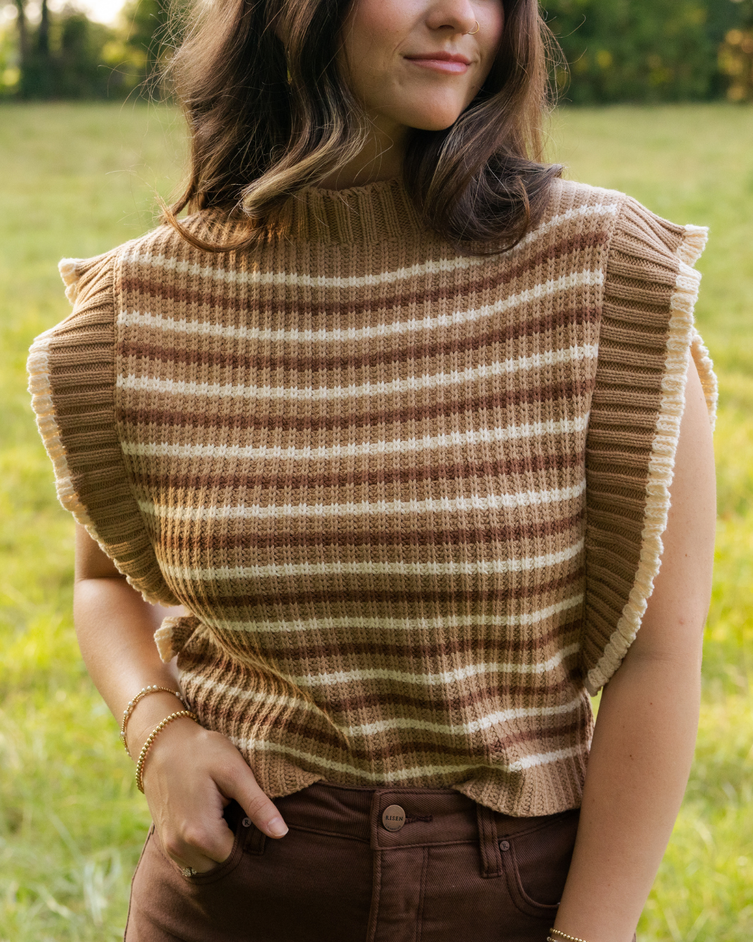 Piper Striped Sweater Vest