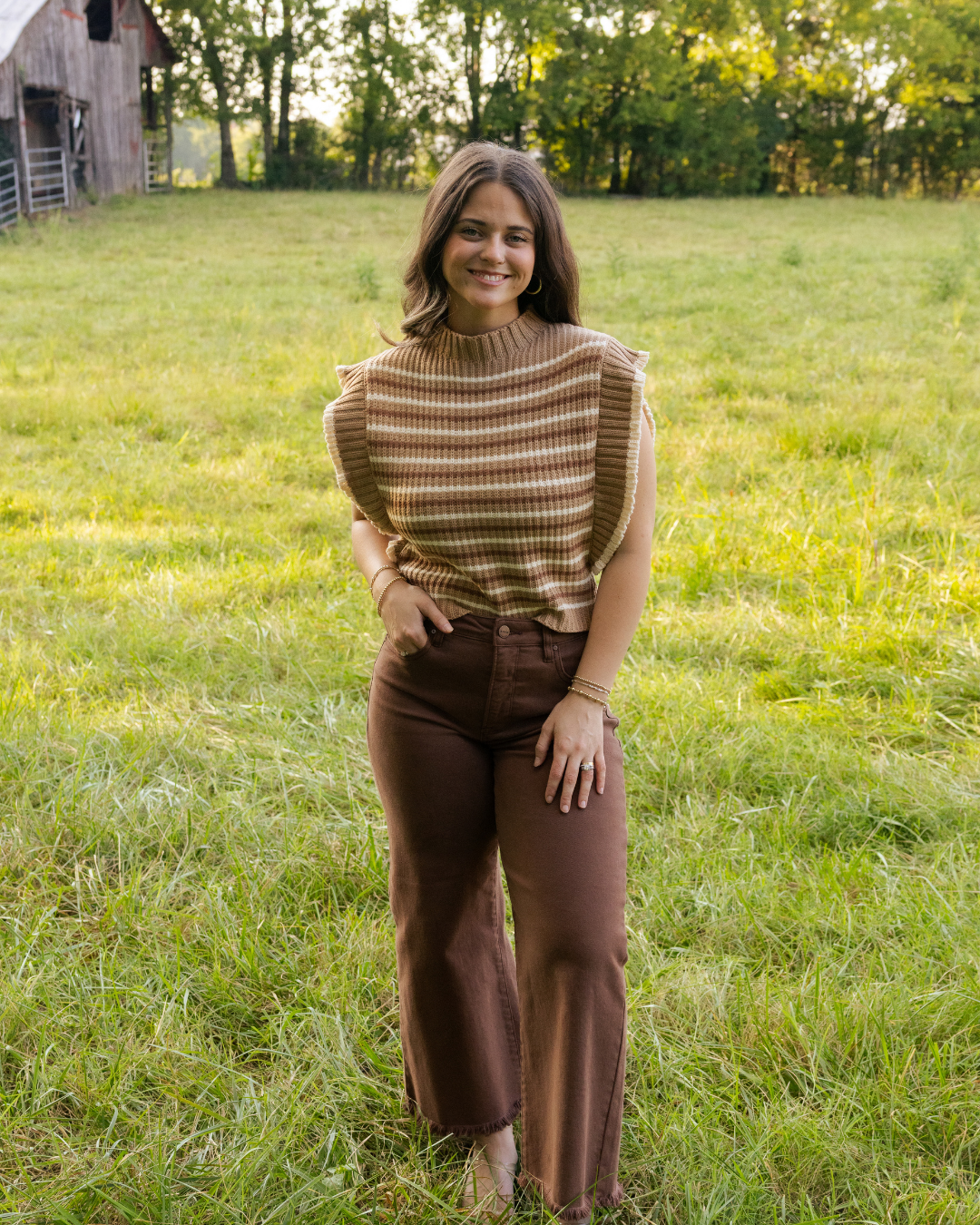 Piper Striped Sweater Vest