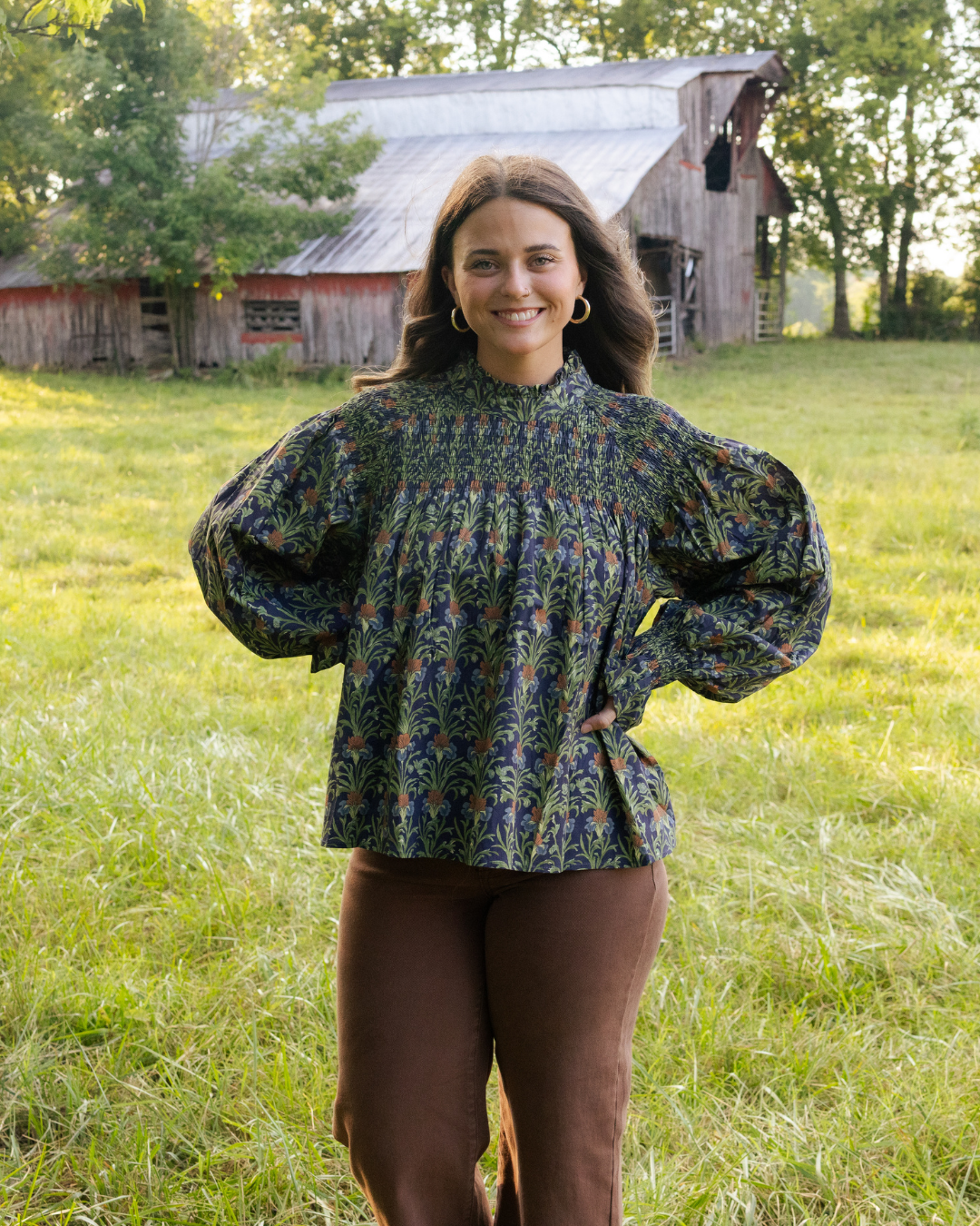 Kerrington Floral Smocked Top