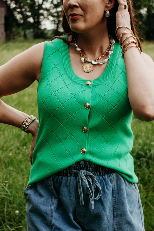 Southern Charm Button Vest