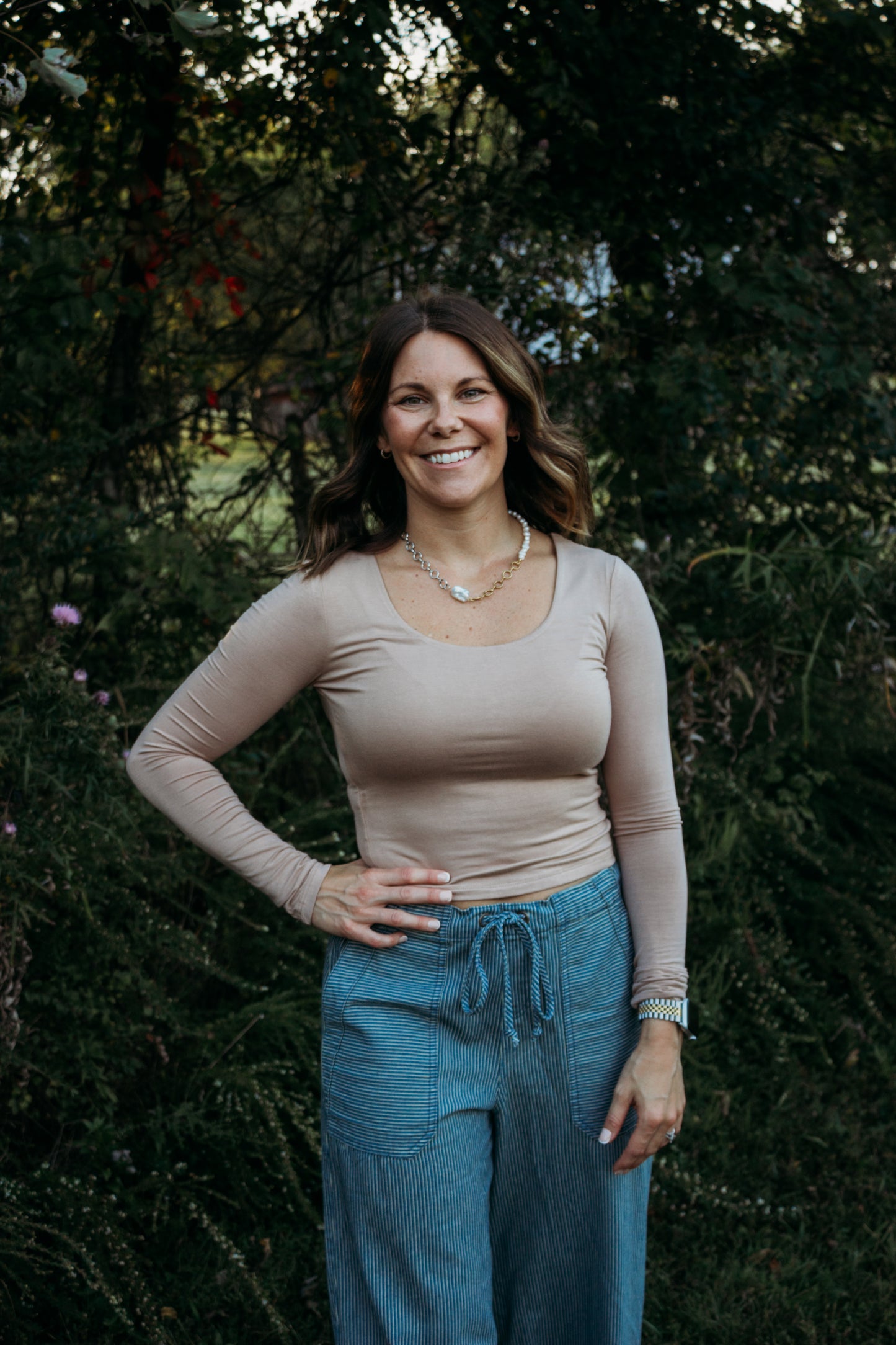 Taupe Essential Layering Top