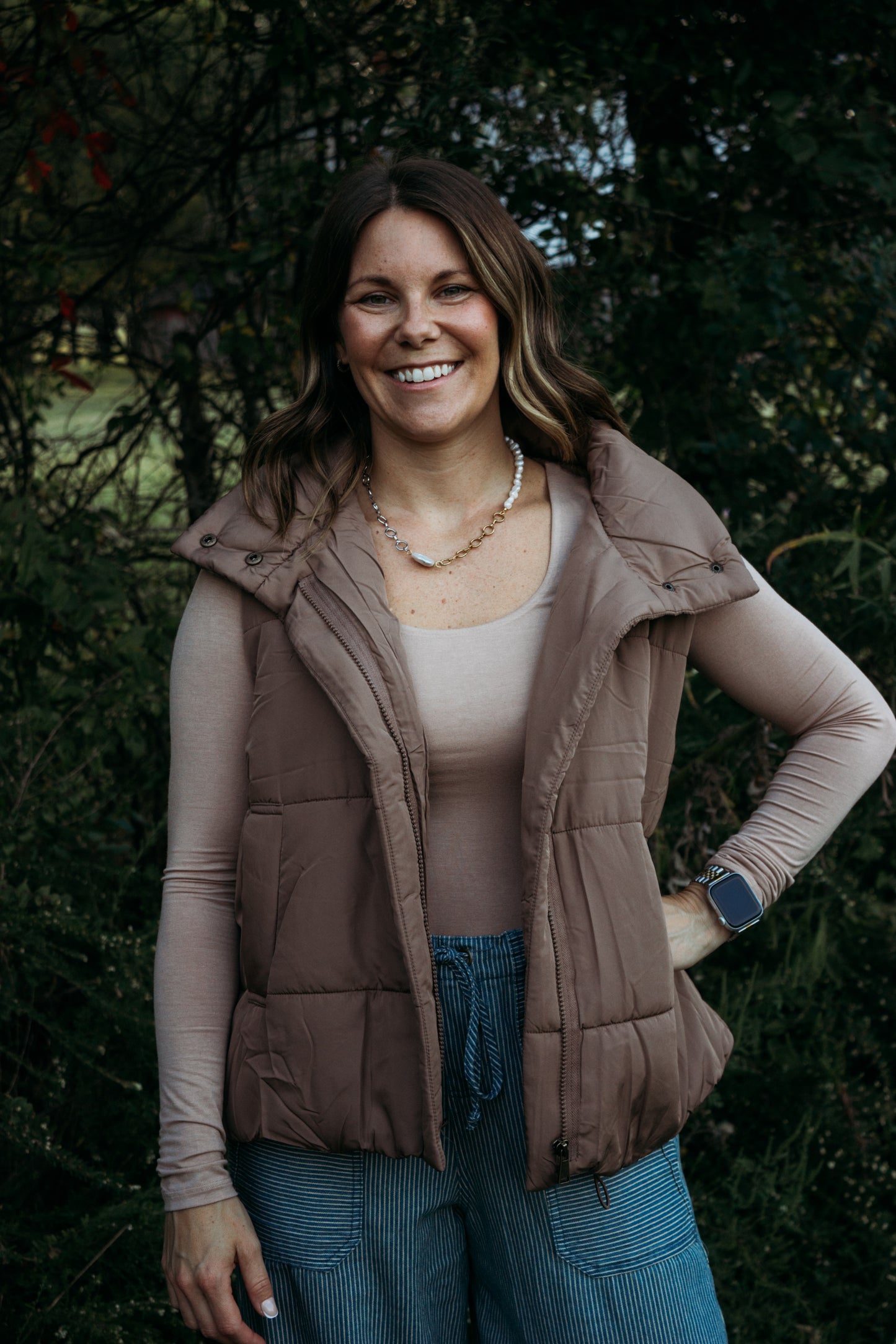 Taupe Essential Layering Top