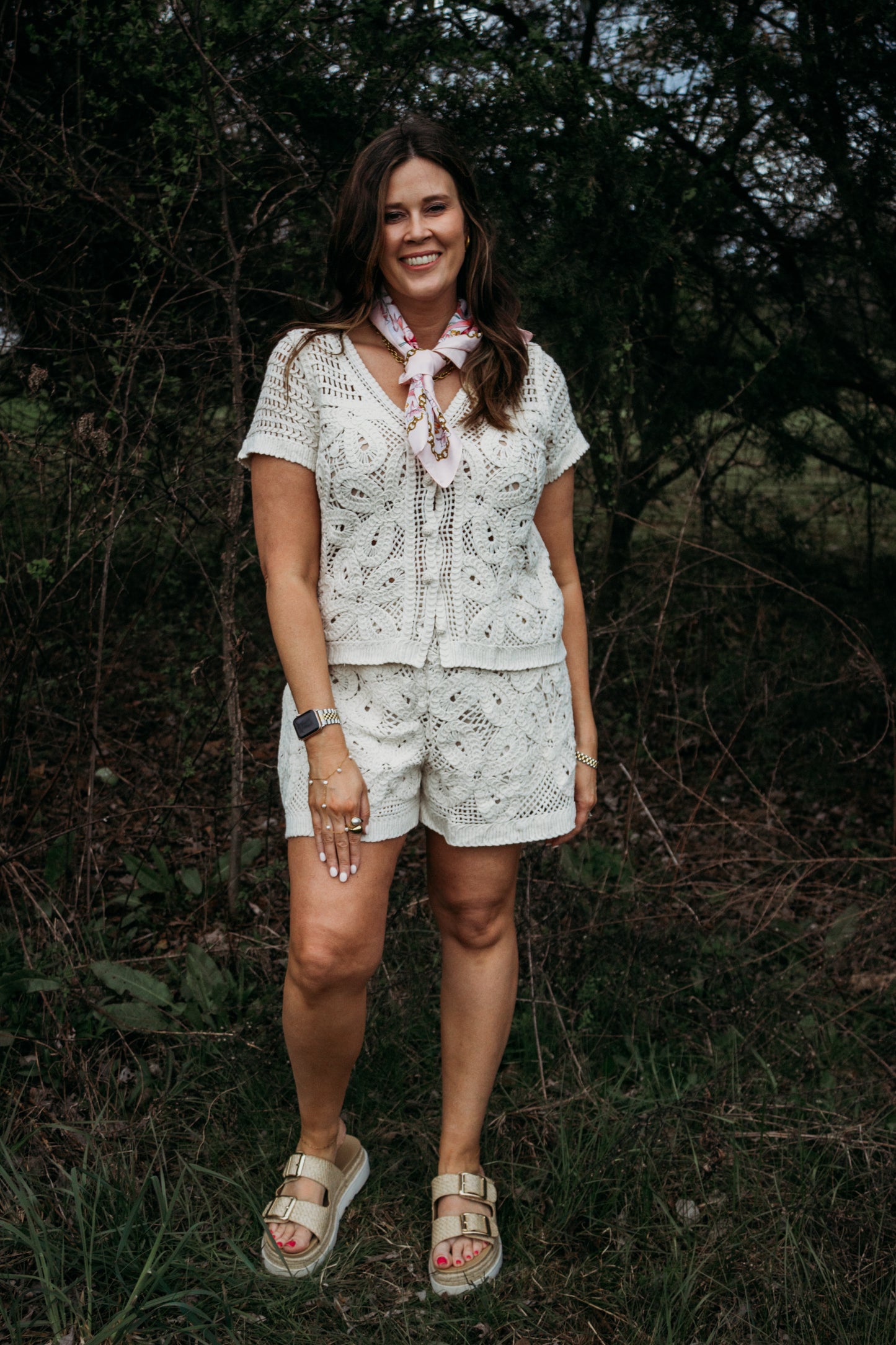 The Seaside Crochet Button Down