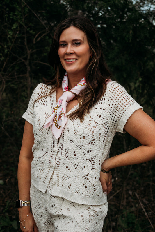 The Seaside Crochet Button Down