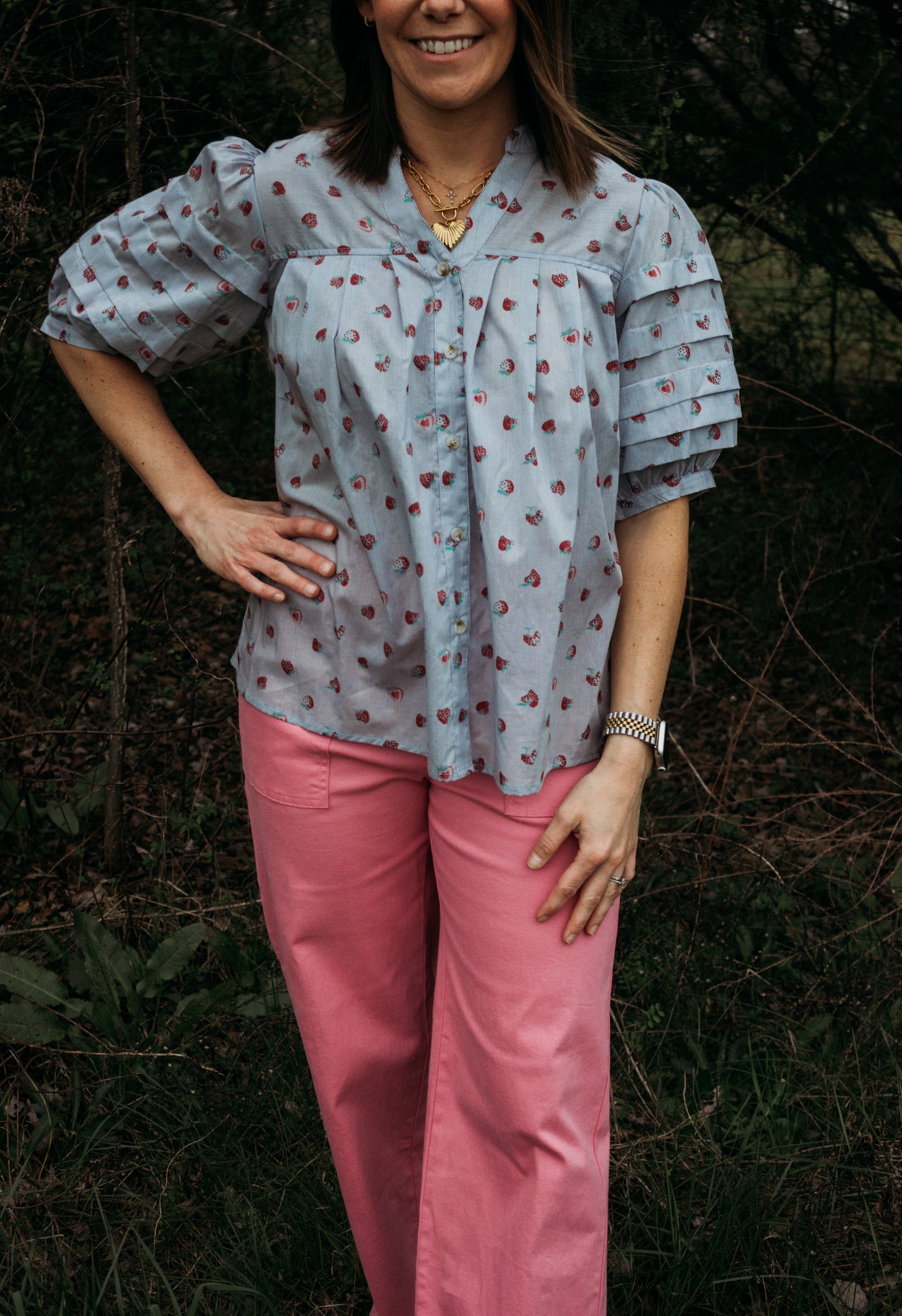 The Strawberry Lane Pinstripe Top