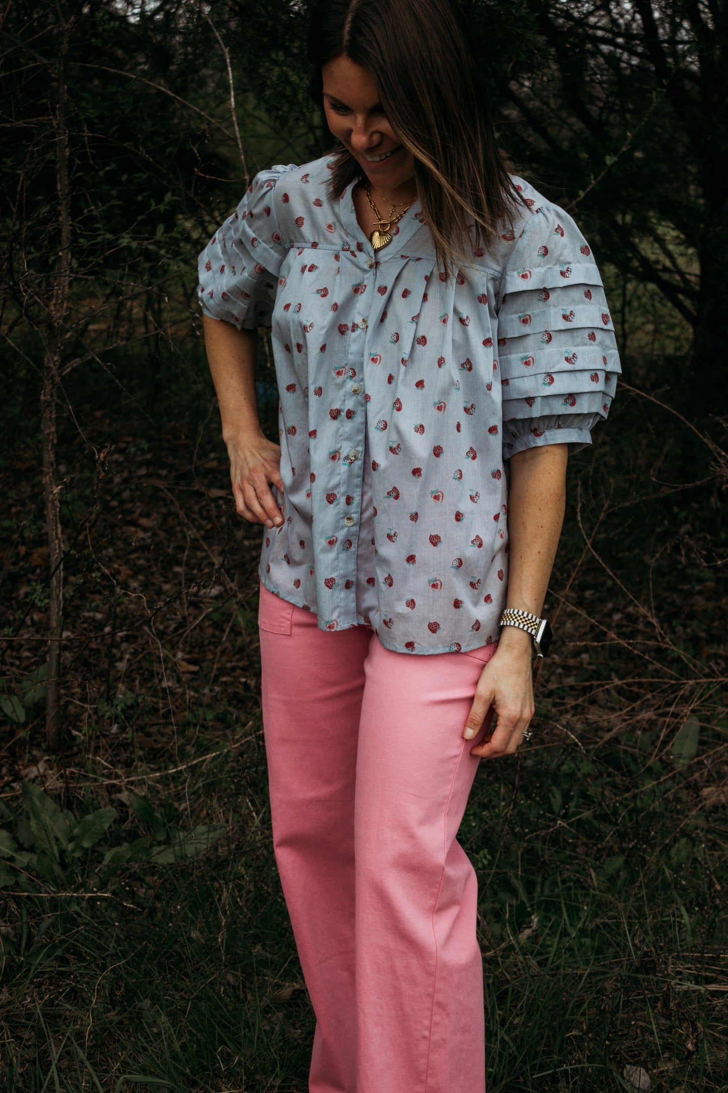 The Strawberry Lane Pinstripe Top
