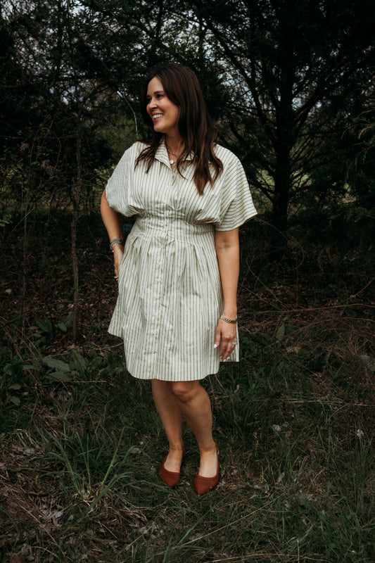 The Orchard Stripe Shirt Dress