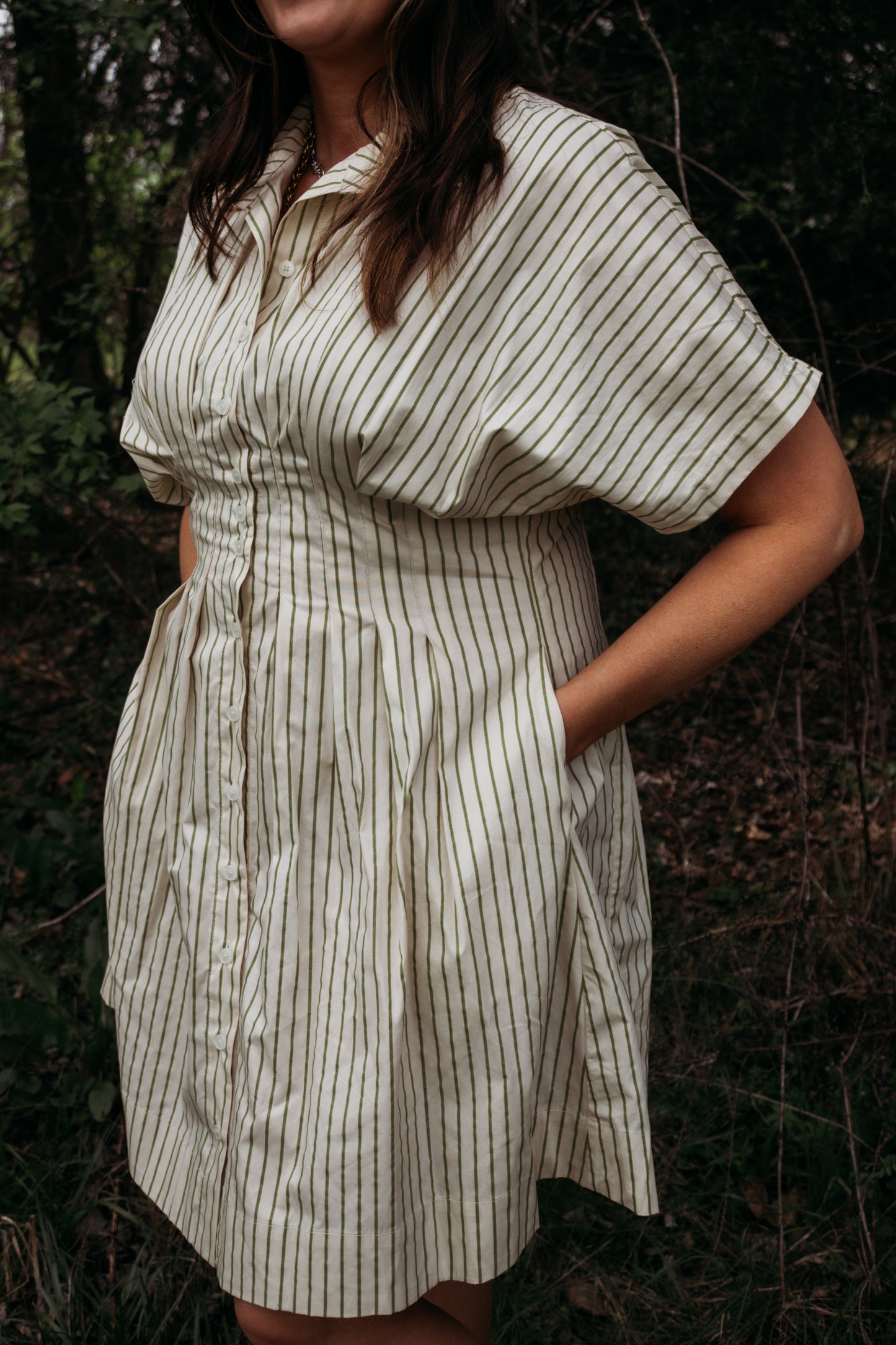The Orchard Stripe Shirt Dress