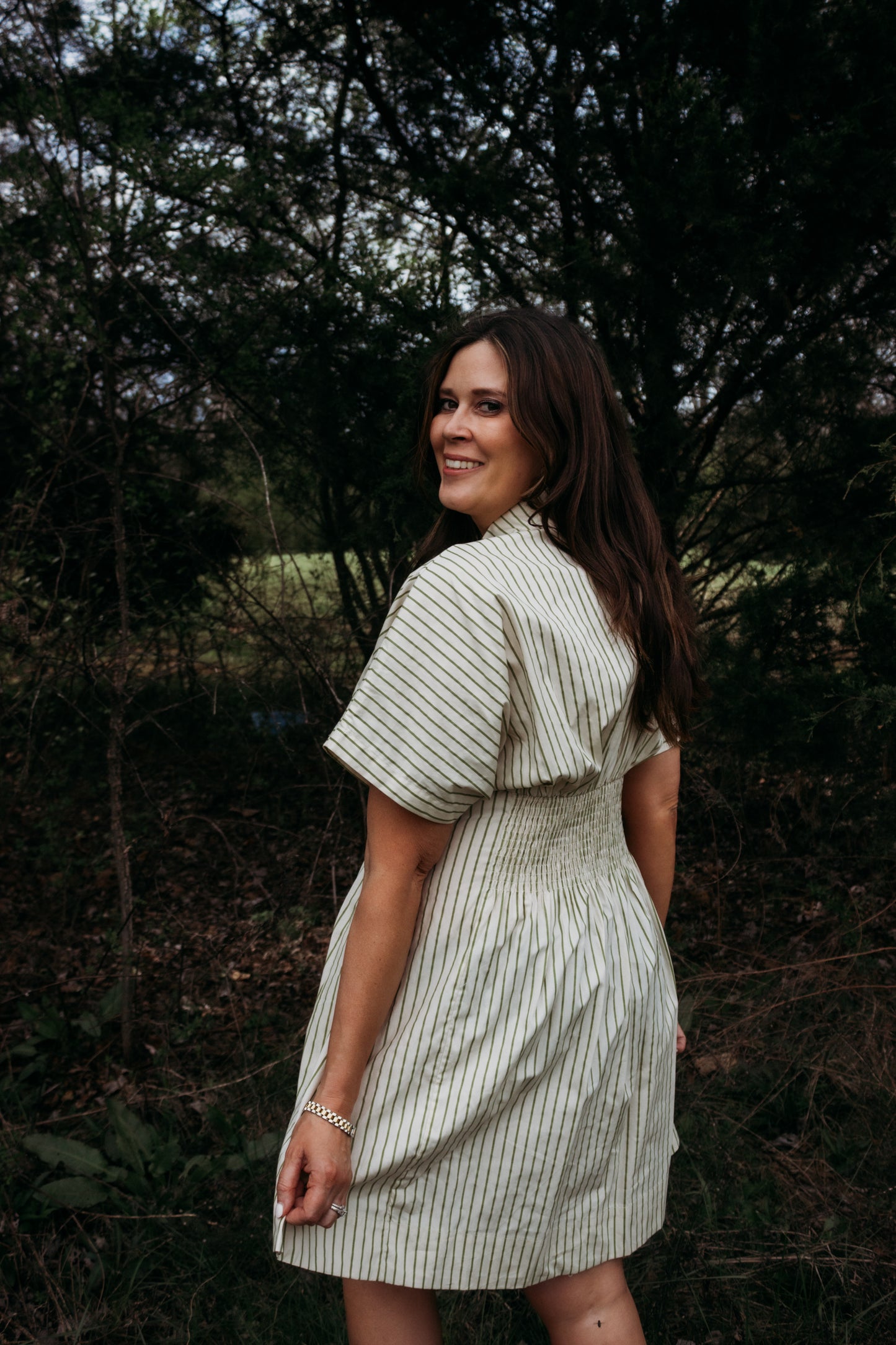 The Orchard Stripe Shirt Dress