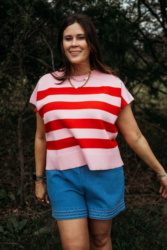 The Sunset Stripe Knit Top