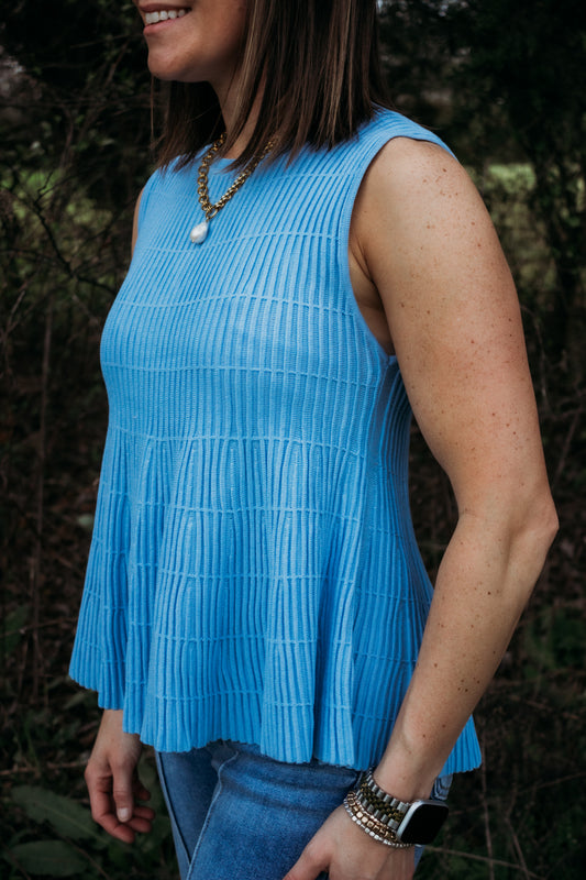 The Skyflare Ribbed Knit Top