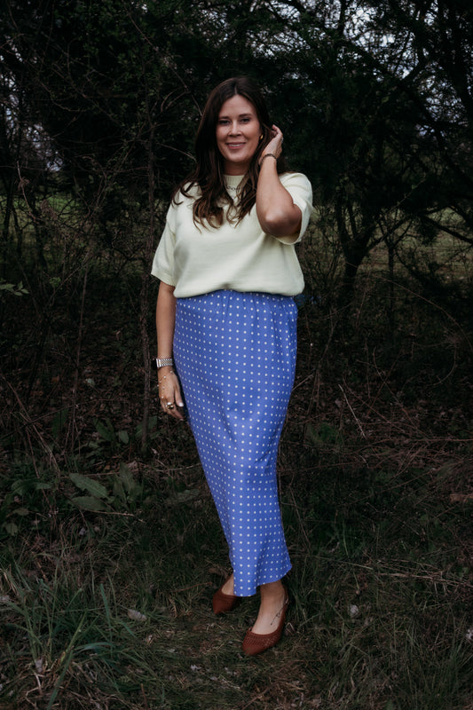 The Parisian Polka Dot Midi Skirt
