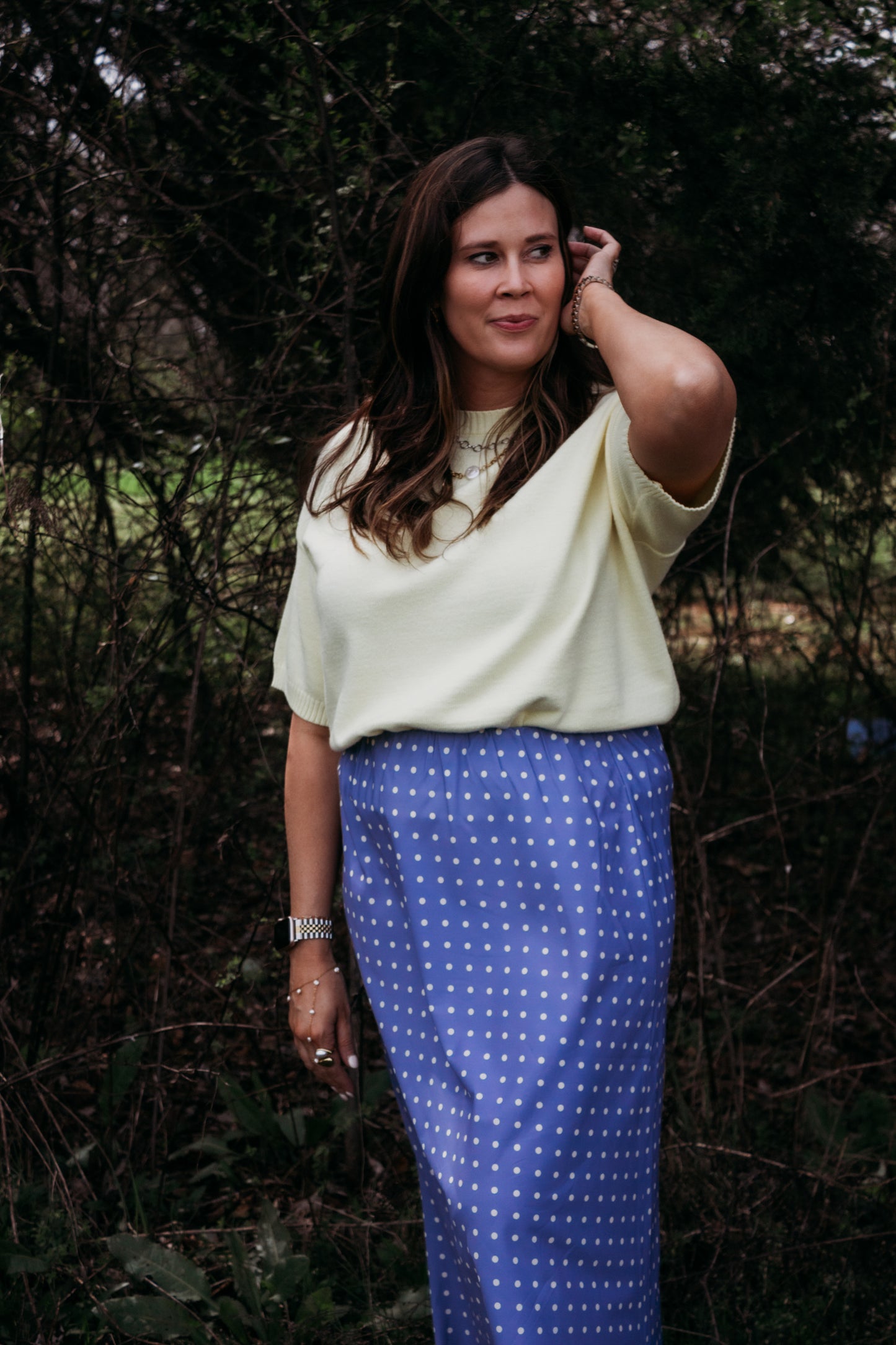 The Parisian Polka Dot Midi Skirt