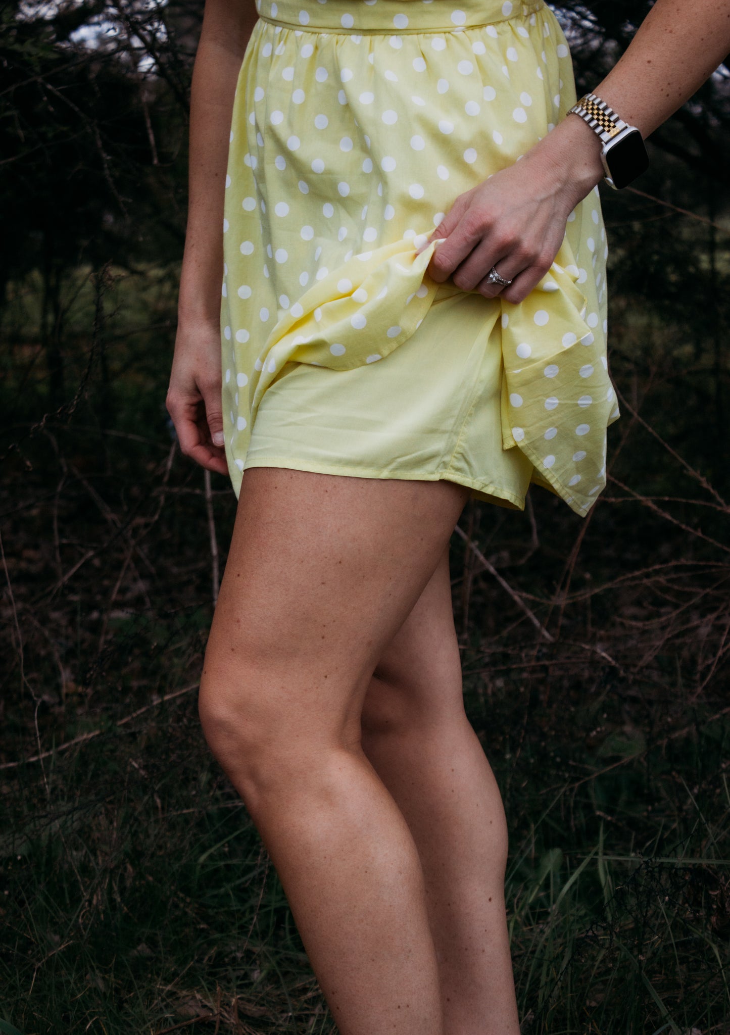 Polka Dot Pleated Mini Dress/Romper