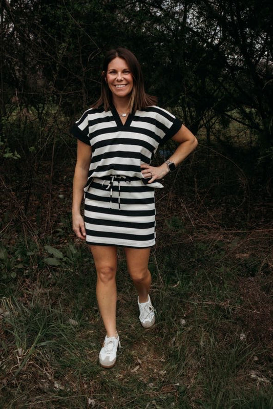 The Uptown Stripe Knit Set