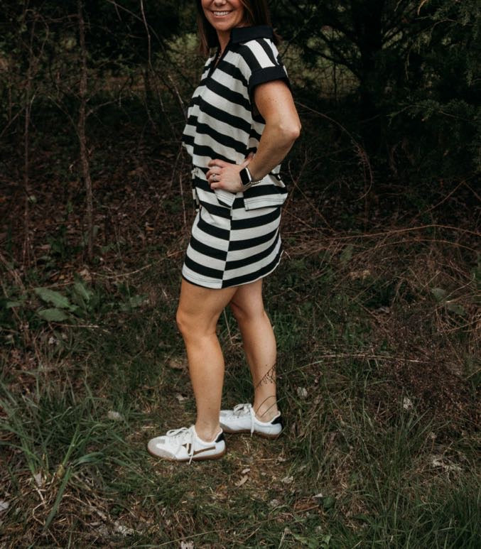 The Uptown Stripe Knit Set