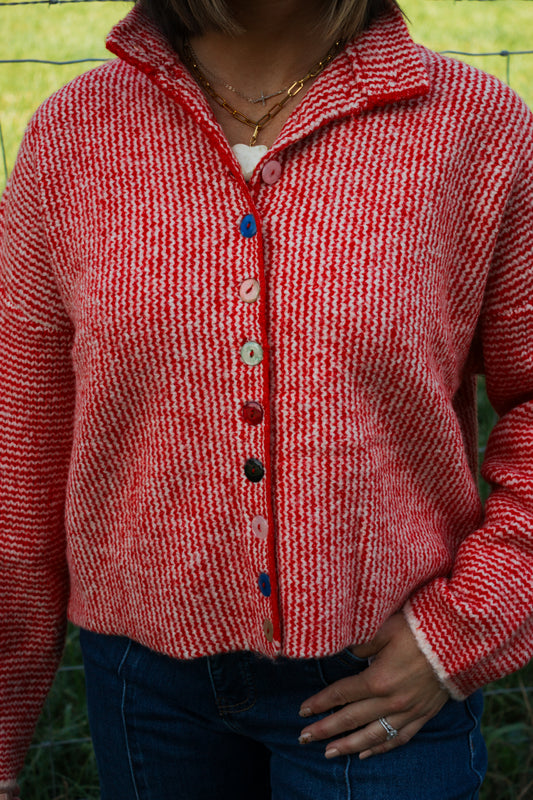 Button Statement Sweater