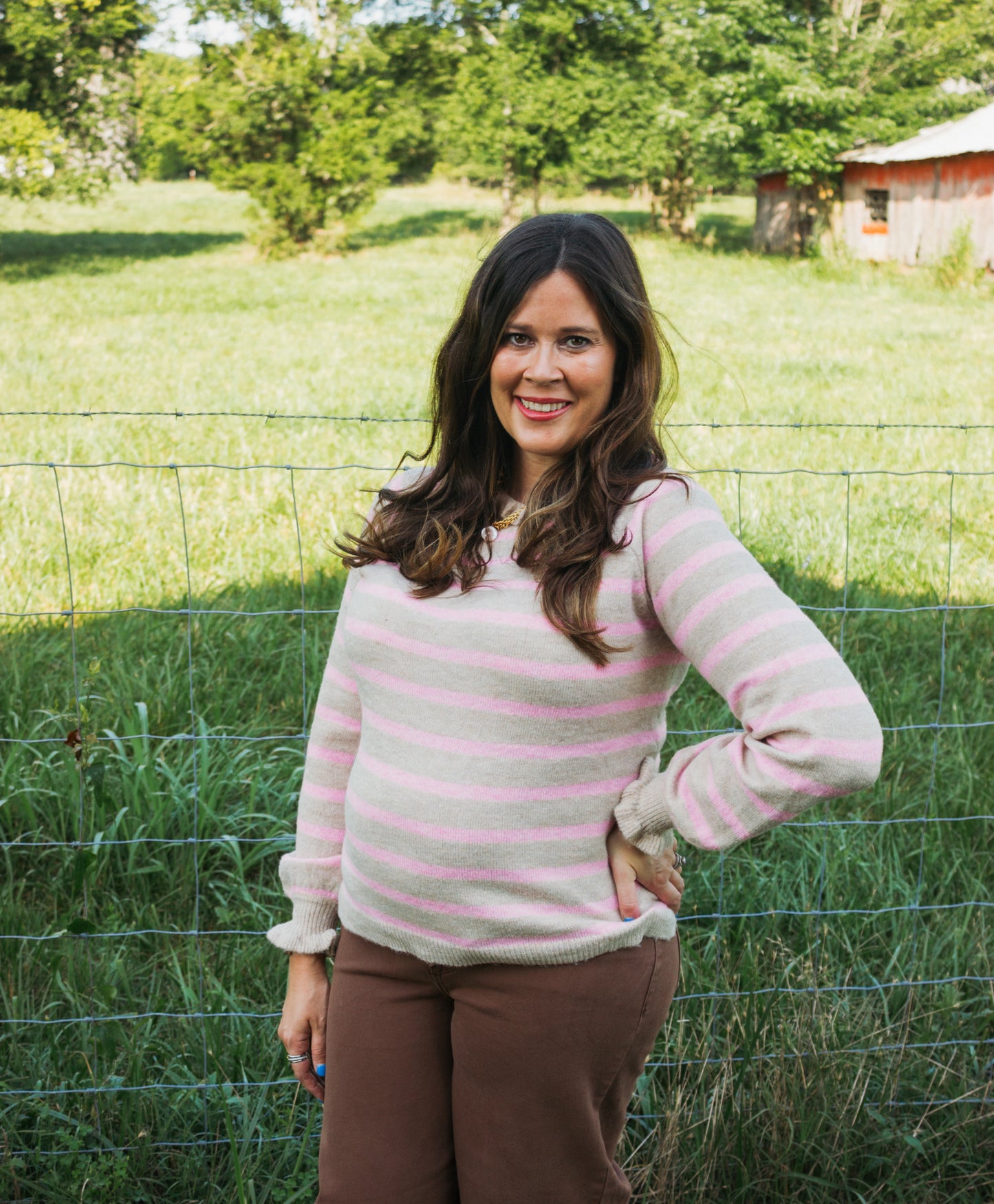 Elle Stripe Sweater