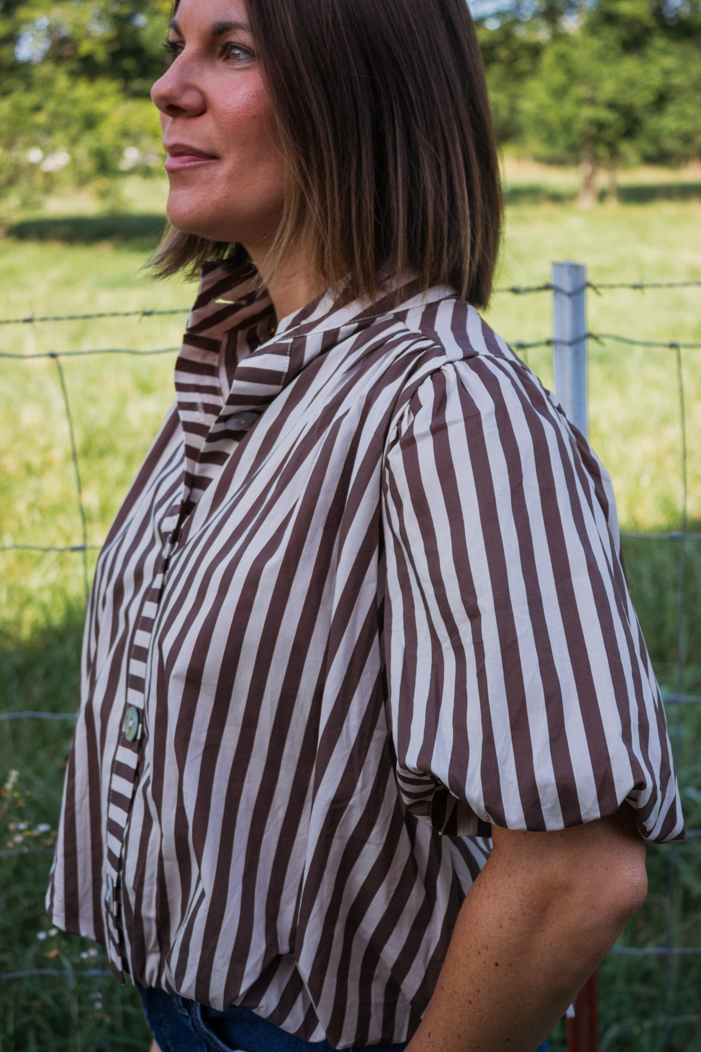 Campbell Chocolate Stripe Top