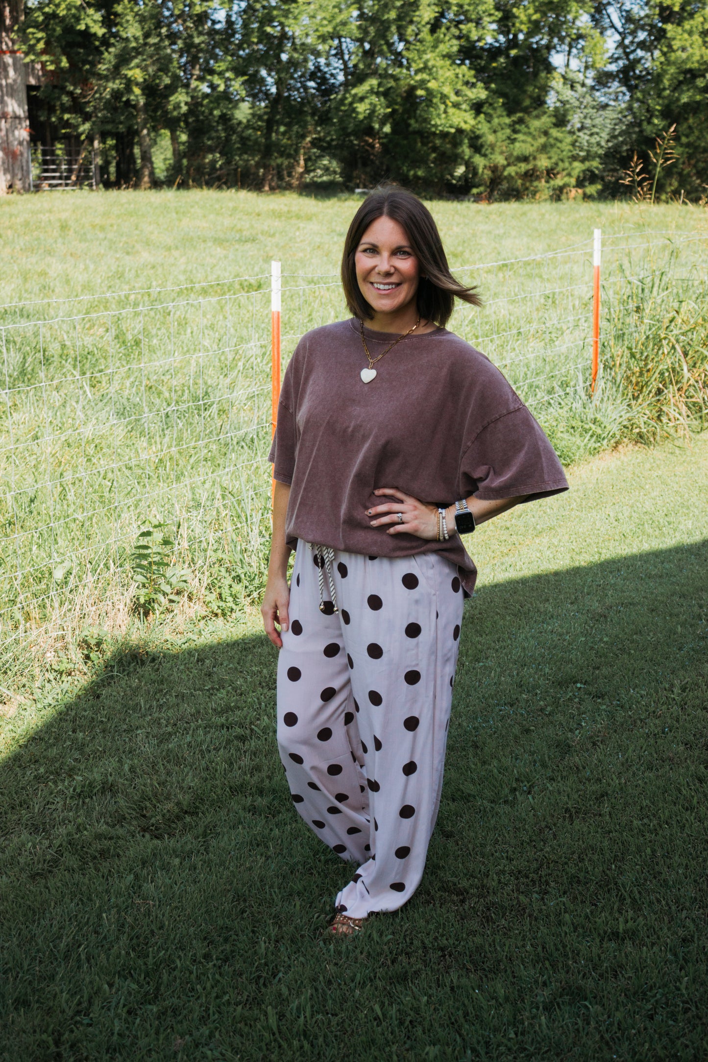 The Café Dot Wide Leg Pants