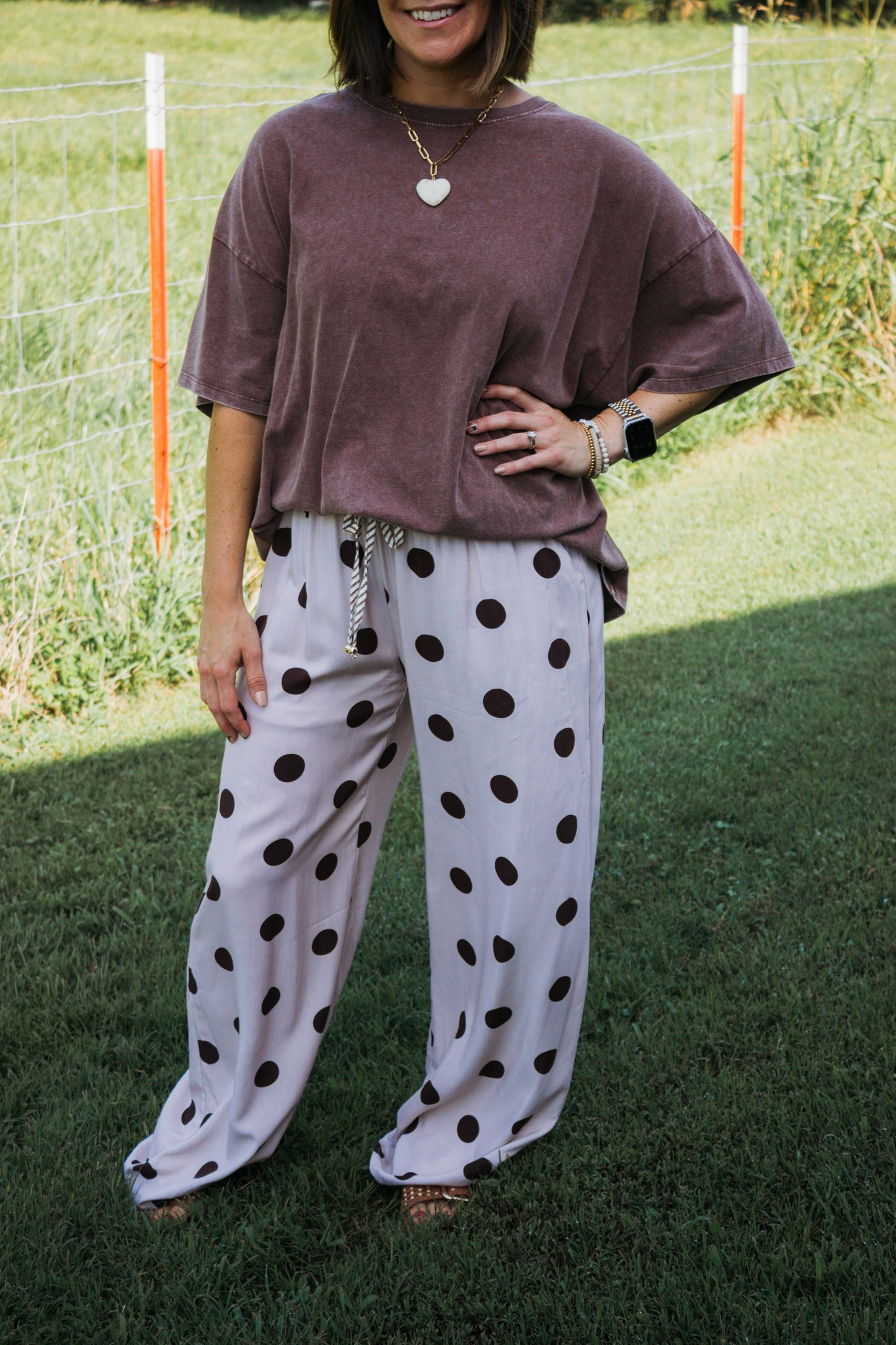 The Café Dot Wide Leg Pants