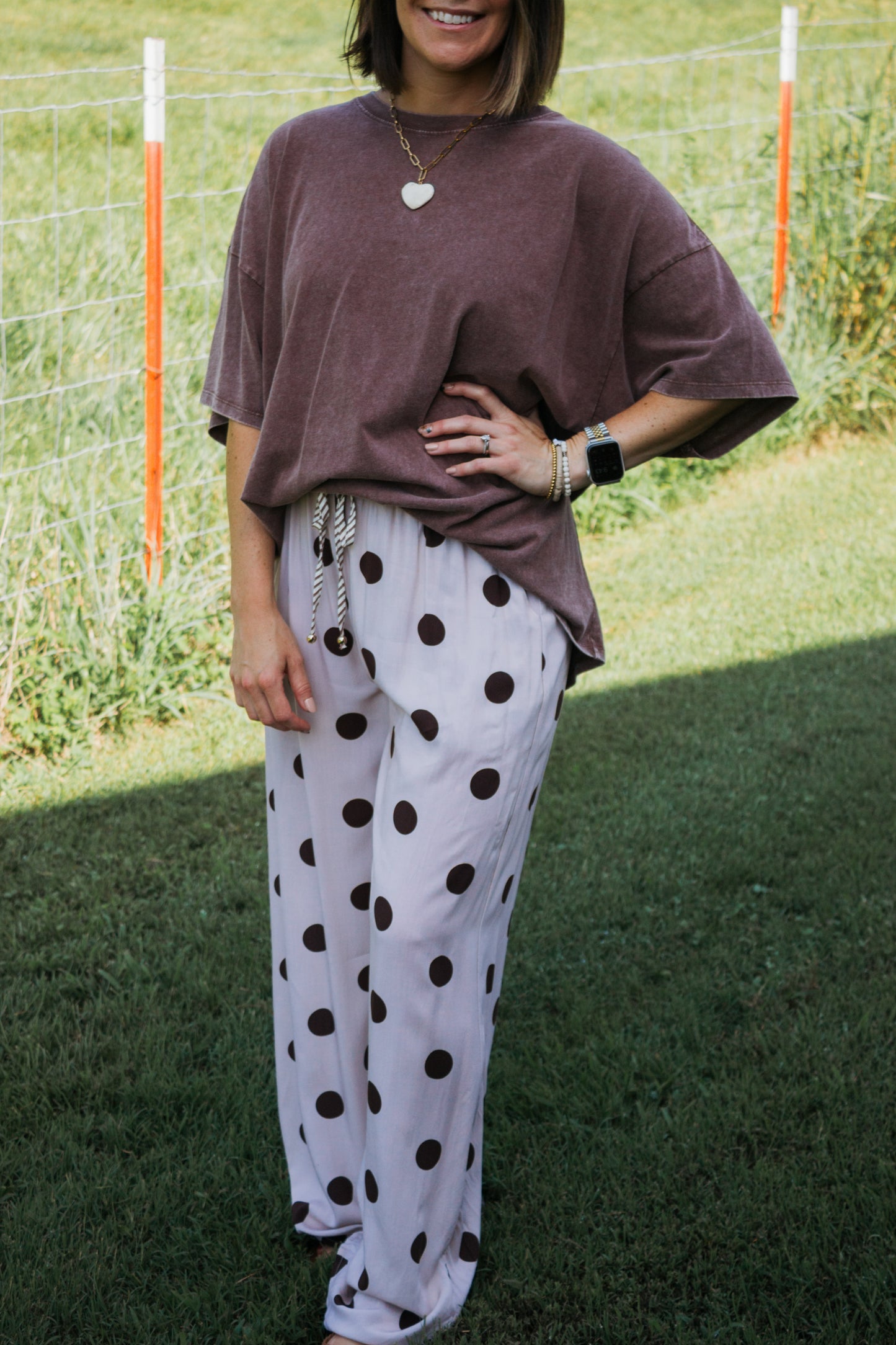 The Café Dot Wide Leg Pants