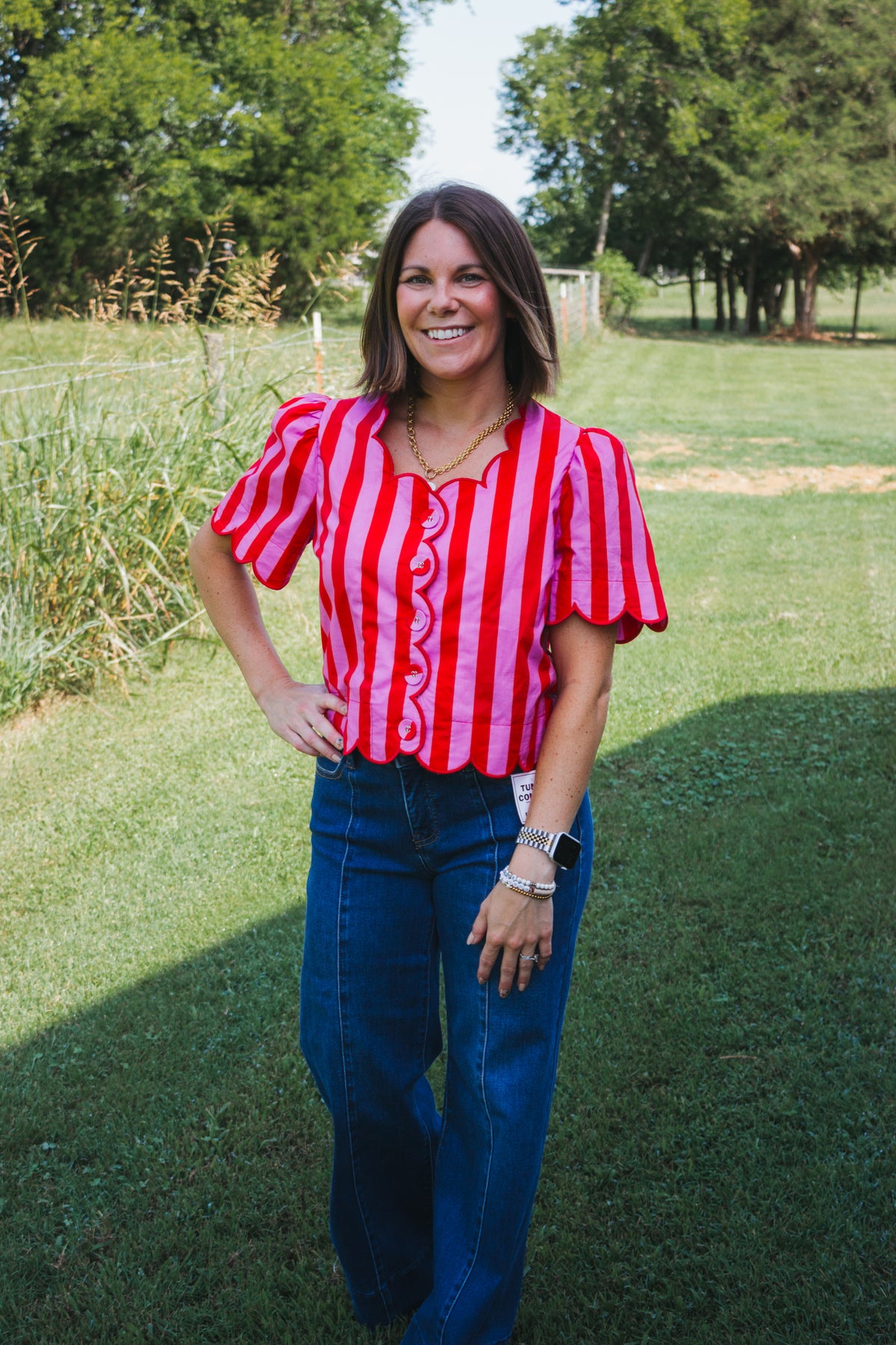 Sweatheart Scallop Top